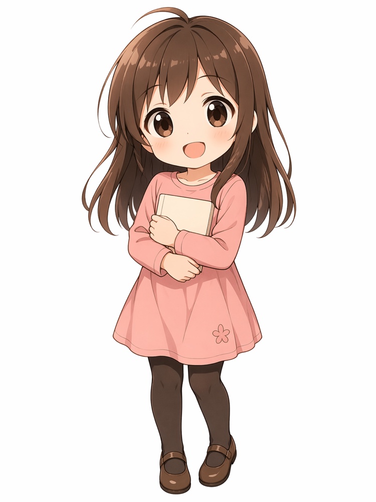 ノートを抱えたシルクちゃん